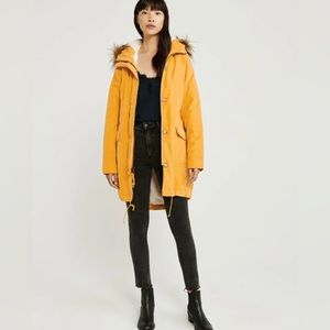 Abercrombie Sherpa Lined Military Parka XXS